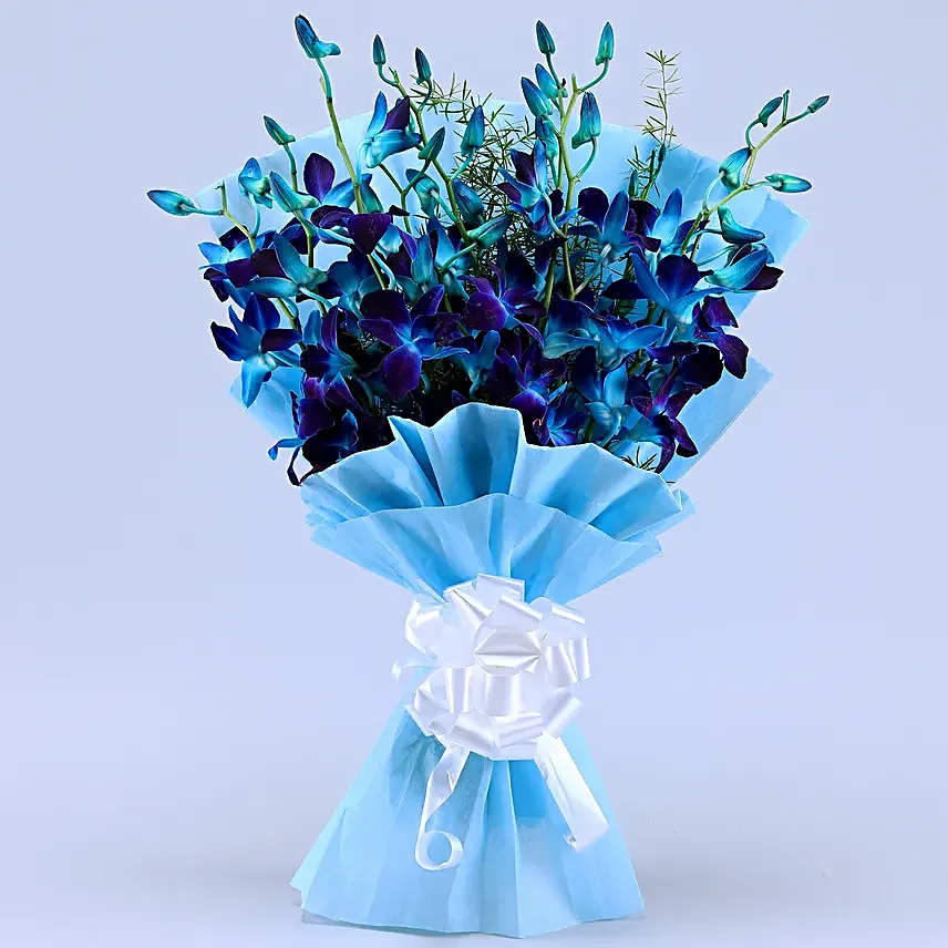 Mesmerising Blue Orchids Bouquet